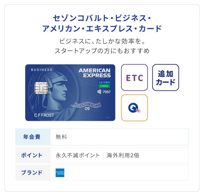 セゾンコバルト・ビジネス・アメリカン・エキスプレス・カード