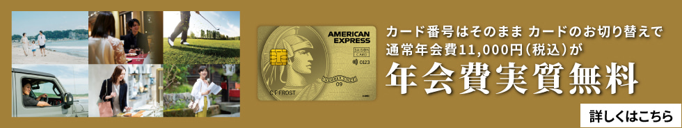 継続して対象カードをご利用のお客様限定 カード番号はそのままカードお切り替えで通常年会費11,000円（税込）が年会費実質無料