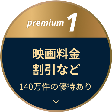 premium1 映画料金割引など 140万件の優待あり
